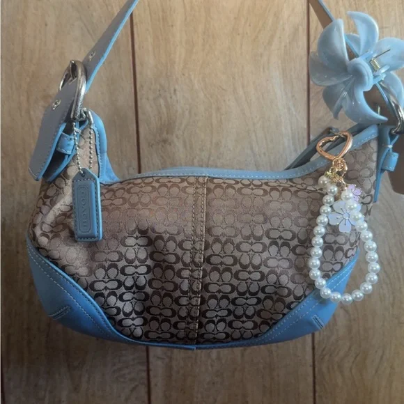 Coach | Bags | Coach Mini Signature One Shoulder Bag Blue Coach | Bags | Coach Mini Signature One Shoulder Bag Blue